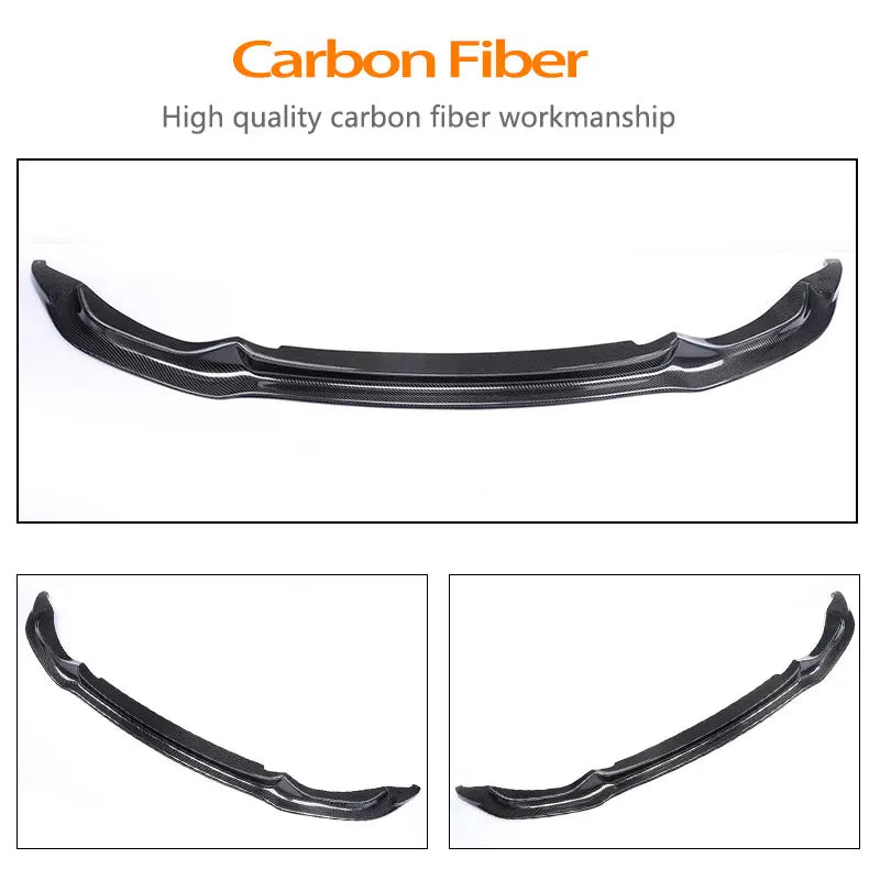 Rapid Vehicles For BMW F80 M3 F82 F83 M4 2014-2019 Carbon Fiber Car Front Bumper Lip Spoiler Add...