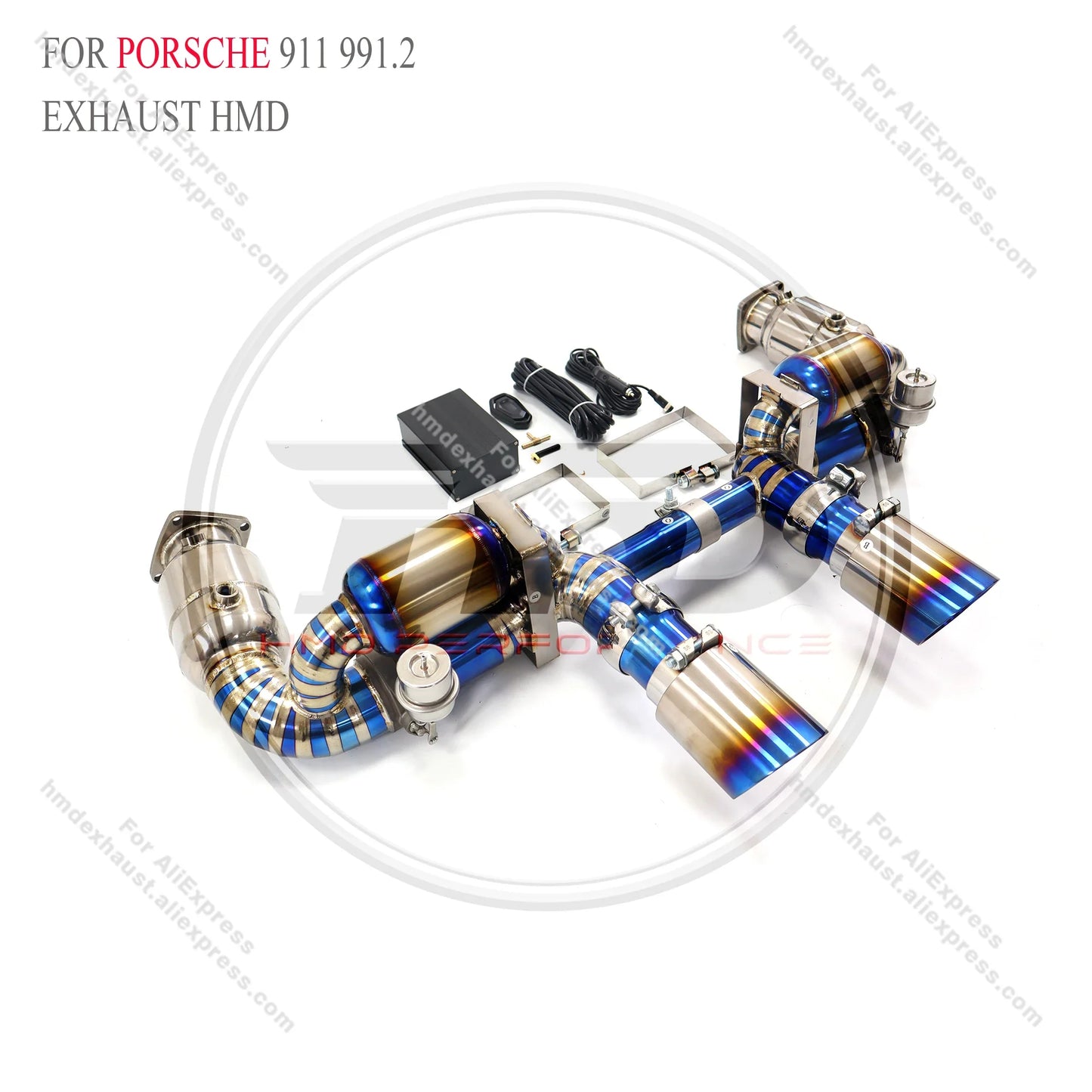 HMD Exclusive customization Exhaust System Titanium alloy High Flow Downpipe and catback for Porsche 911 991.2 with GT3