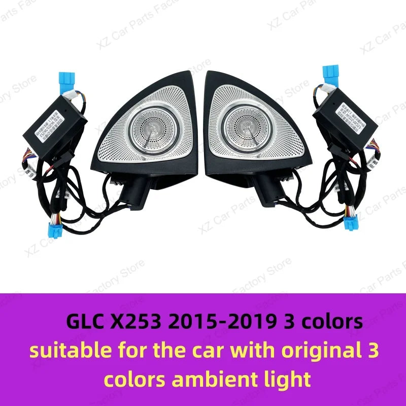 For Mercedes-benz C Glc E S W205 W213 W222 X253 64 Colors Led Rotating Tweeter Speaker Rgb Led Ambient Light 3d Horn Accessory