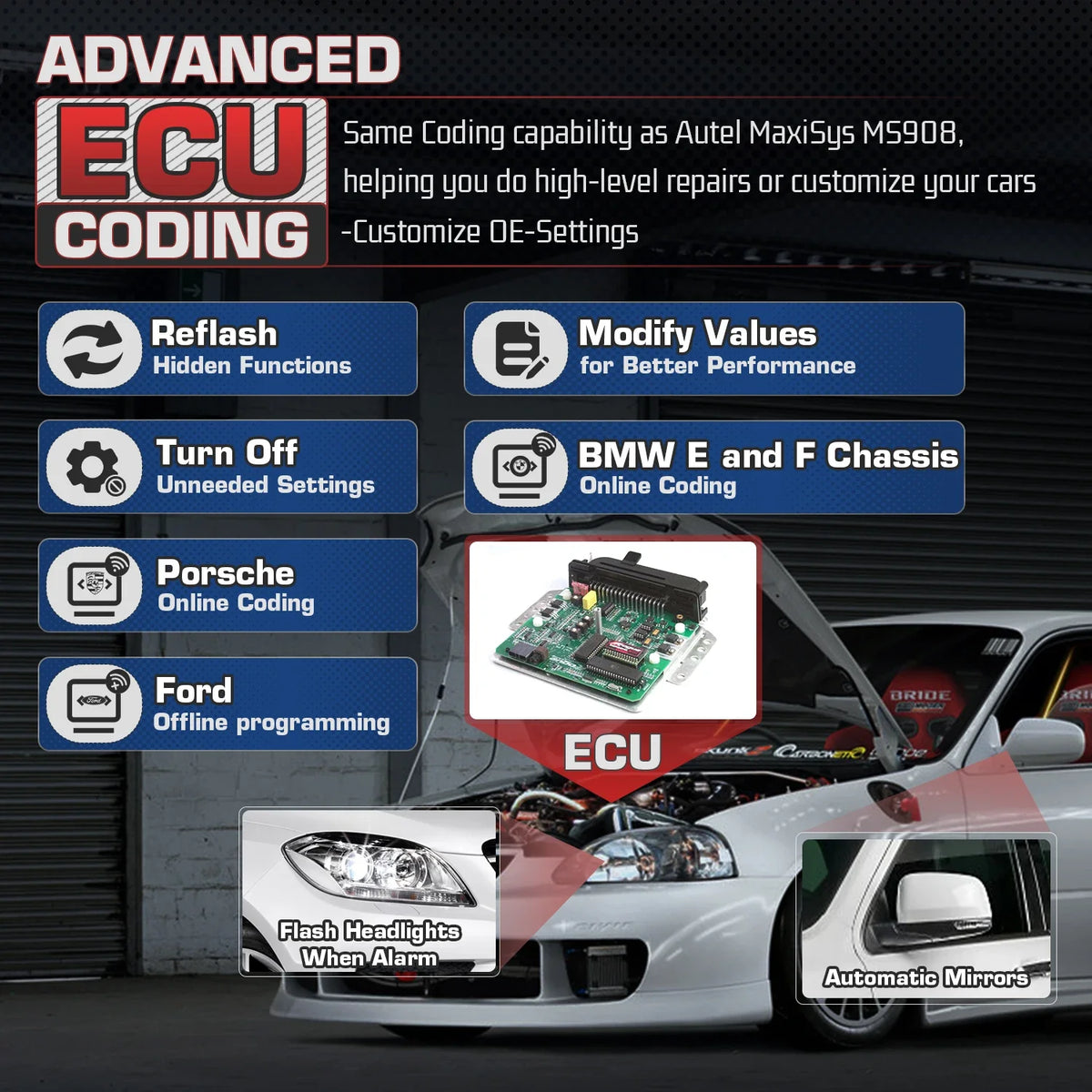 Rapid Vehicles Autel MK906 PRO MK906Pro Автомобильный диагностический инструмент с аппаратным...