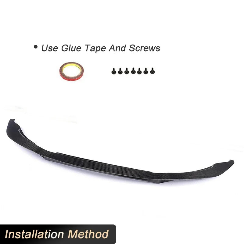 Rapid Vehicles For BMW F80 M3 F82 F83 M4 2014-2019 Carbon Fiber Car Front Bumper Lip Spoiler Add...