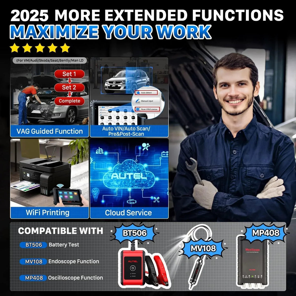 Rapid Vehicles Autel MK906 PRO MK906Pro Автомобильный диагностический инструмент с аппаратным...