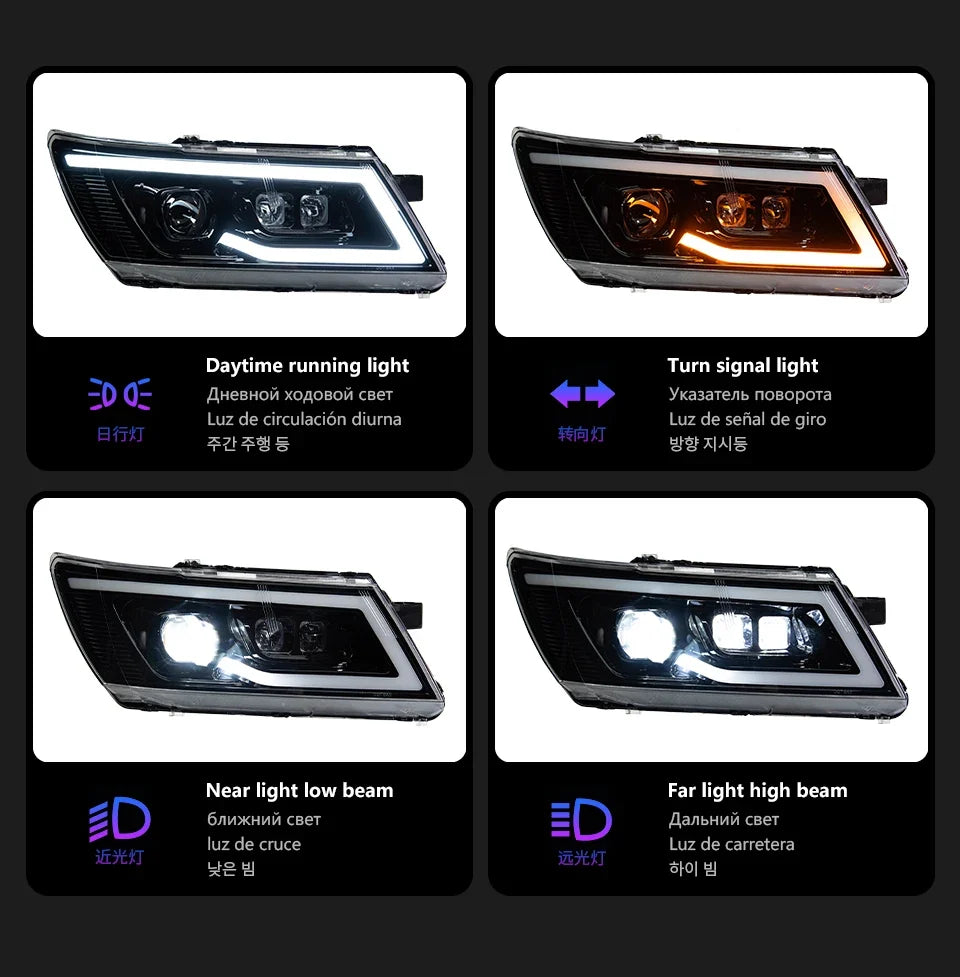 Rapid Vehicles AKD Car Styling for Dodge JCUV Journey 2009-2016 LED Headlight Fiat Freemont LED...