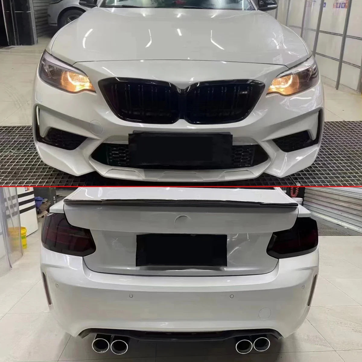 Rapid Vehicles Bodykits for BMW 2 Series F22 F87 218d 220d Front Bumper Splitter Rear Diffuser...