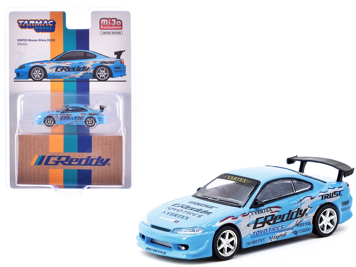 Rapid Vehicles Nissan Silvia (S15) Vertex RHD (Right Hand Drive) "GReddy" Light Blue "Global64"...