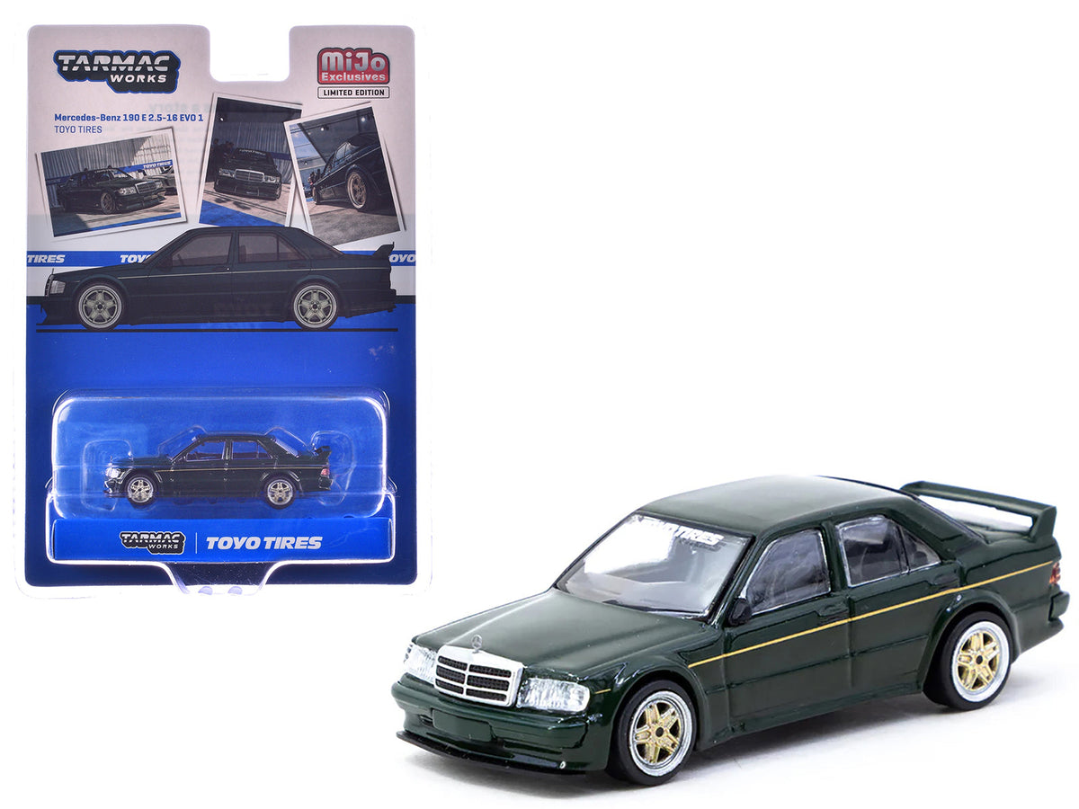 Rapid Vehicles Mercedes-Benz 190 E 2.5-16 EVO 1 "Toyo Tires" Dark Green "Global64" Series 1/64...
