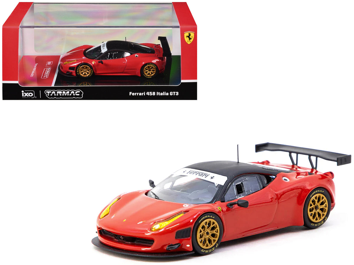 Rapid Vehicles Ferrari 458 Italia GT3 Red with Black Top "Road64" Series 1/64 Diecast Model Car...