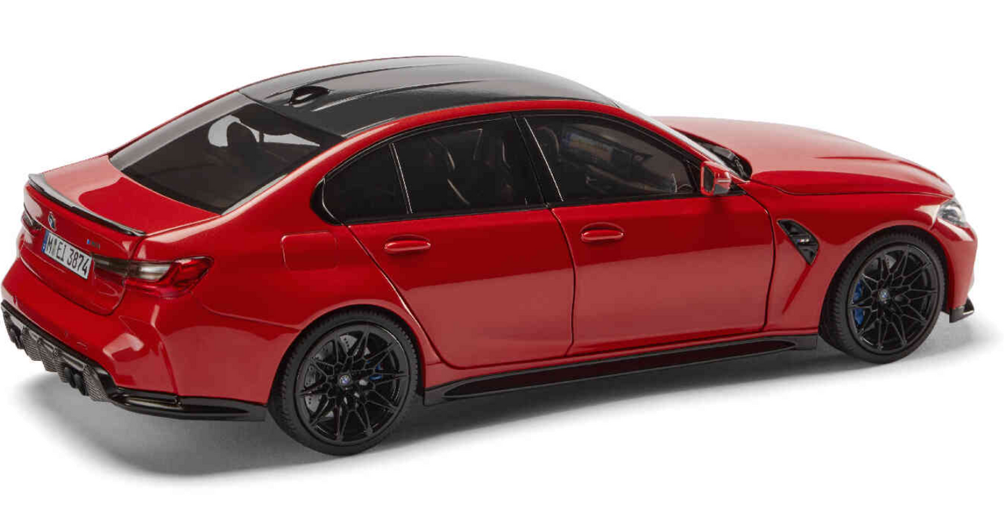 Minichamps 2023 BMW M3 (G80) LCI Toronto Red 1:18 DEALER EDITION