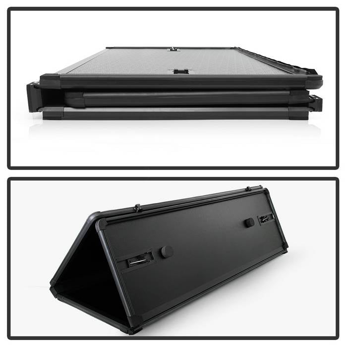 SPYDER xTune 04-07 Chevy Silverado/GMC Sierra 1500 CC 68in Bed Hard Tri-Fold Tonneau - Blk (TC-HTF-CS04-68) 9046704