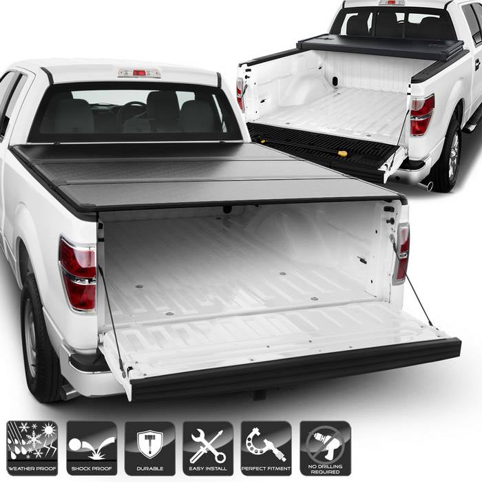 SPYDER xTune 04-14 Ford F150 66in. Bed(No Flareside) Hard Tri-Fold Tonneau Black (TC-HTF-FF15004-66) 9045929
