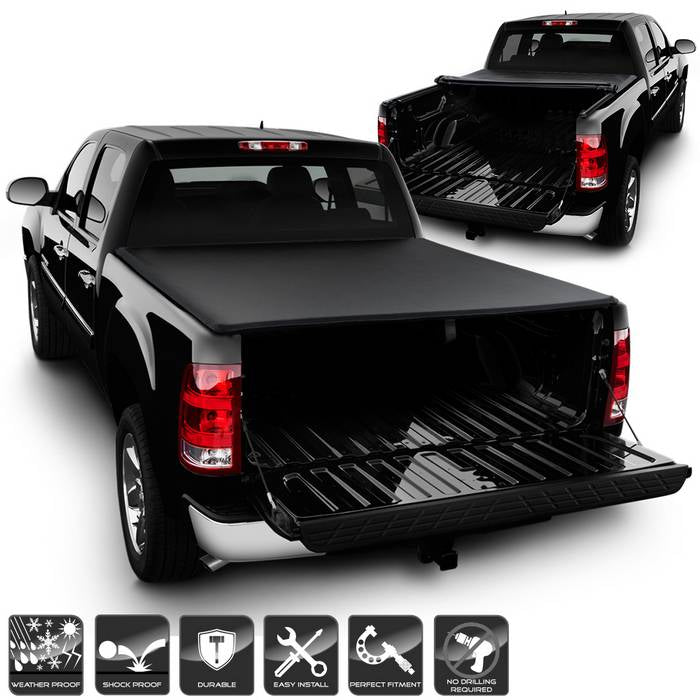 SPYDER xTune 04-07 Chevy Silverado/GMC Sierra 1500 CC 68in. Bed Roll-Up Tonneau Cover - Blk (TC-RU-CS04-68) 9043673