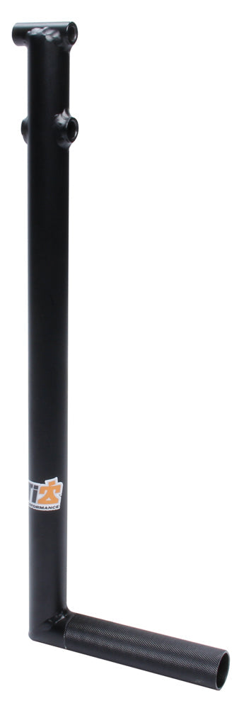 Chromoly Brake Pedal 1in Raised Rail Black - TIP4001