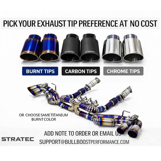 STRATEC SYSTEMS 304 Stainless Performance Catback Valved Exhaust System for McLaren 570S 570GT...