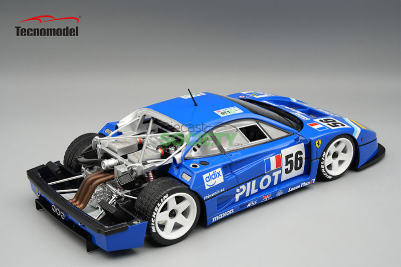STM Diecast Tecnomodel Ferrari F40 LM 1996 Pilot Pen Racing #56 24hr Le Mans 1996 Blue w/ White...
