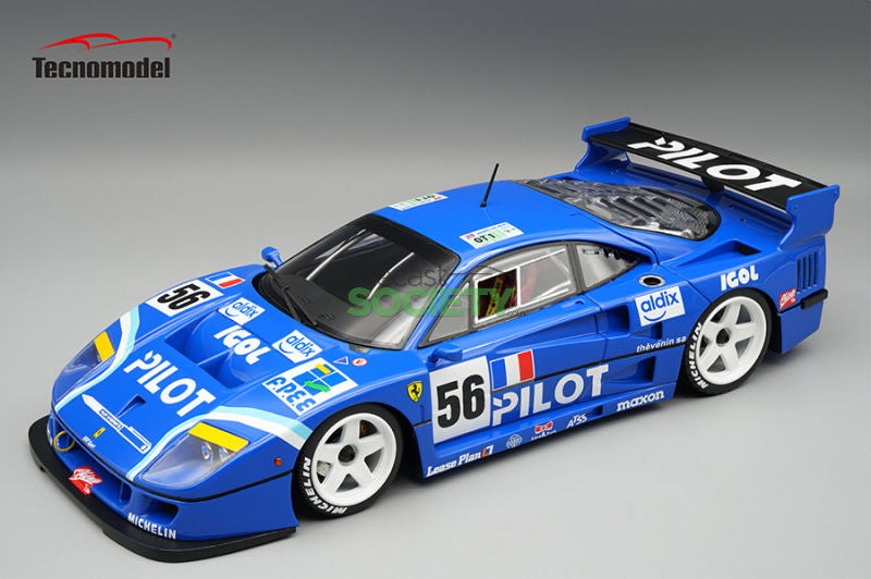 STM Diecast Tecnomodel Ferrari F40 LM 1996 Pilot Pen Racing #56 24hr Le Mans 1996 Blue w/ White...