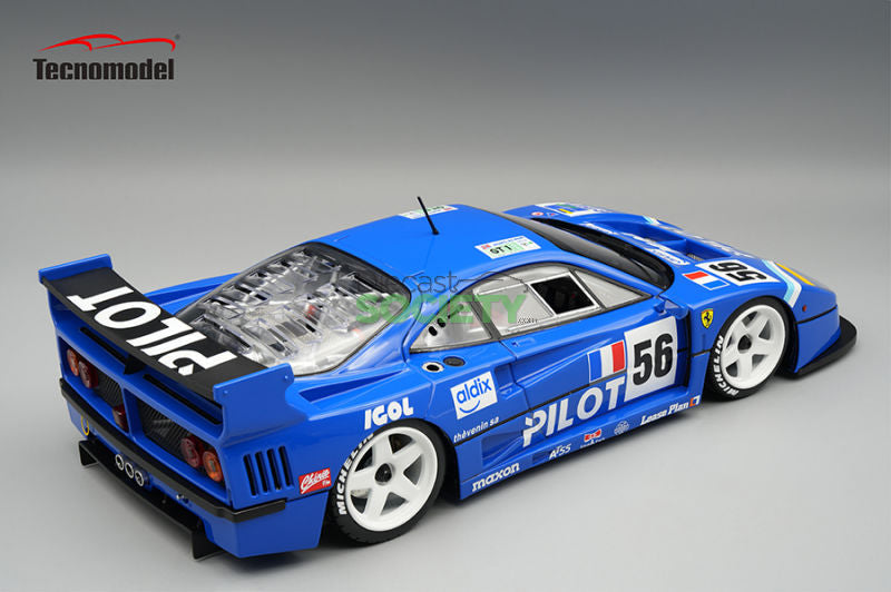 STM Diecast Tecnomodel Ferrari F40 LM 1996 Pilot Pen Racing #56 24hr Le Mans 1996 Blue w/ White...