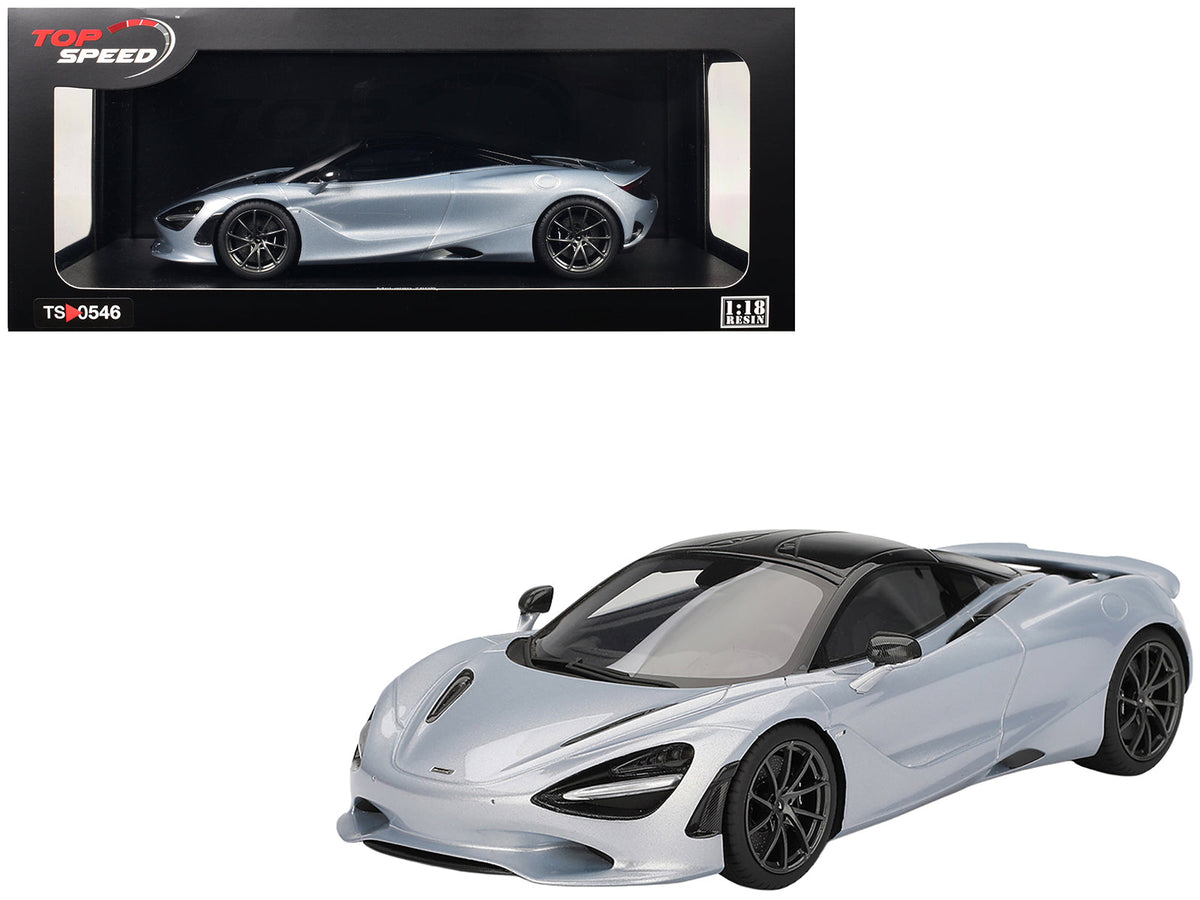 Rapid Vehicles McLaren 750S Ice Silver Metallic with Black Top 1/18 Model Car by Top Speed  free...