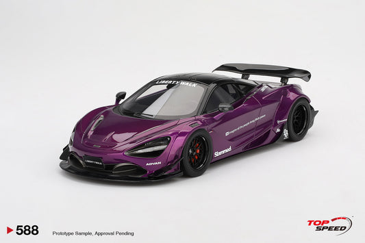 STM Diecast Topspeed Mclaren 720S LB-Works Purple Metallic 1:18