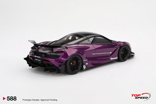 STM Diecast Topspeed Mclaren 720S LB-Works Purple Metallic 1:18 - View 2
