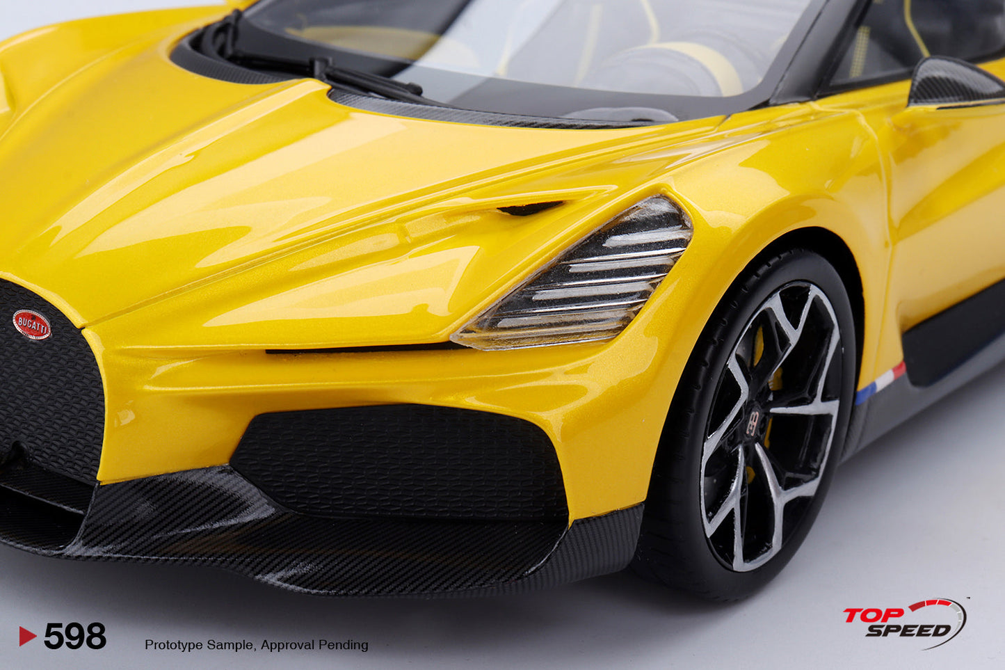 Topspeed Bugatti W16 Mistral Yellow 1:18