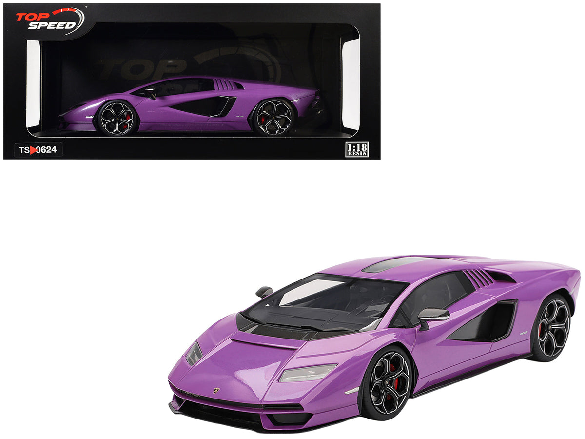 Rapid Vehicles Lamborghini Countach LPI 800-4 Viola 30th Purple Metallic 1/18 Model Car by Top...
