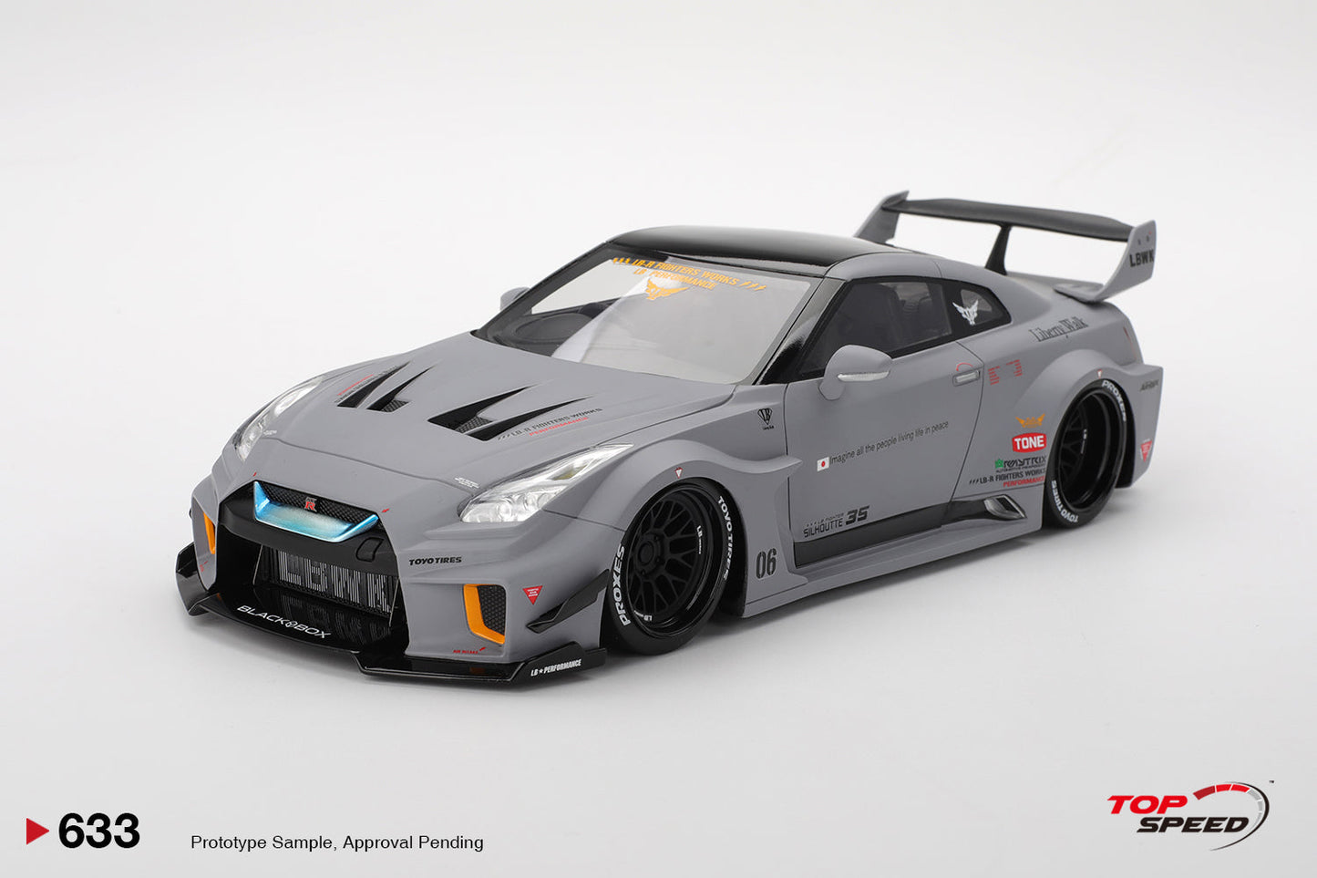 Topspeed Nissan LB-Silhouette WORKS GTR 35GT-RR Ver 1 Matte Grey 1:18