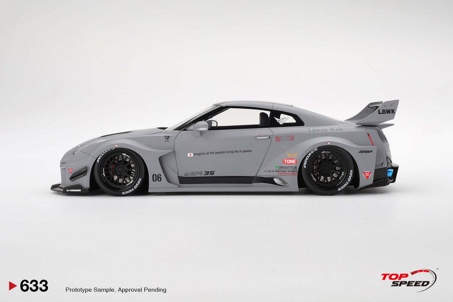 Topspeed Nissan LB-Silhouette WORKS GTR 35GT-RR Ver 1 Matte Grey 1:18