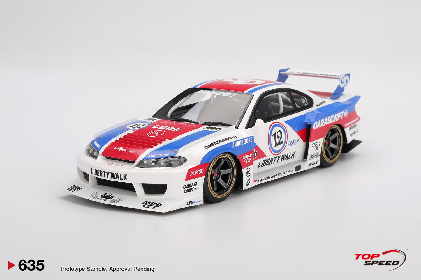 Topspeed Nissan LB-Super Silhouette S15 SILVIA Garasidrift LBWK 2025 White 1:18