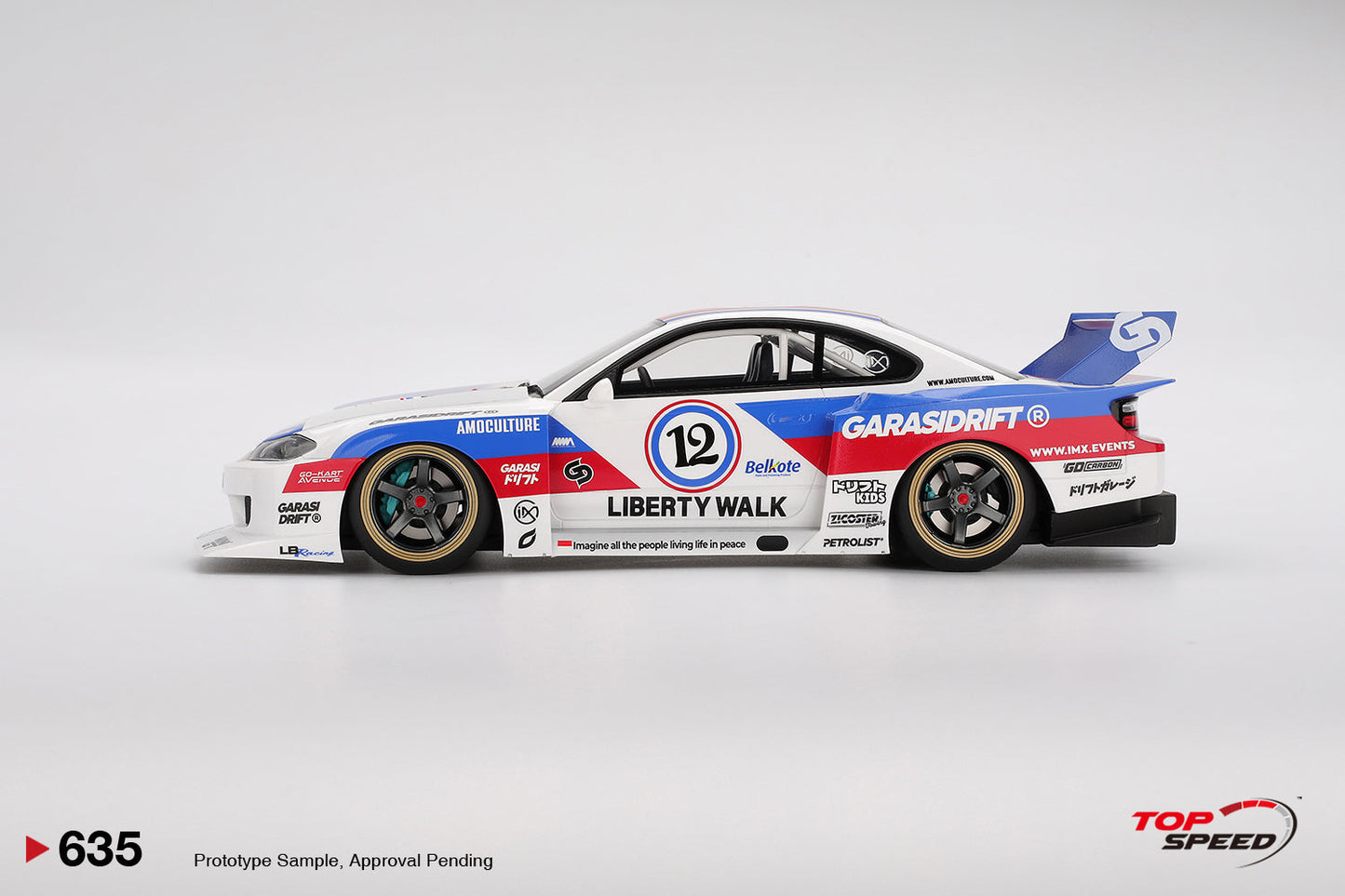 Topspeed Nissan LB-Super Silhouette S15 SILVIA Garasidrift LBWK 2025 White 1:18