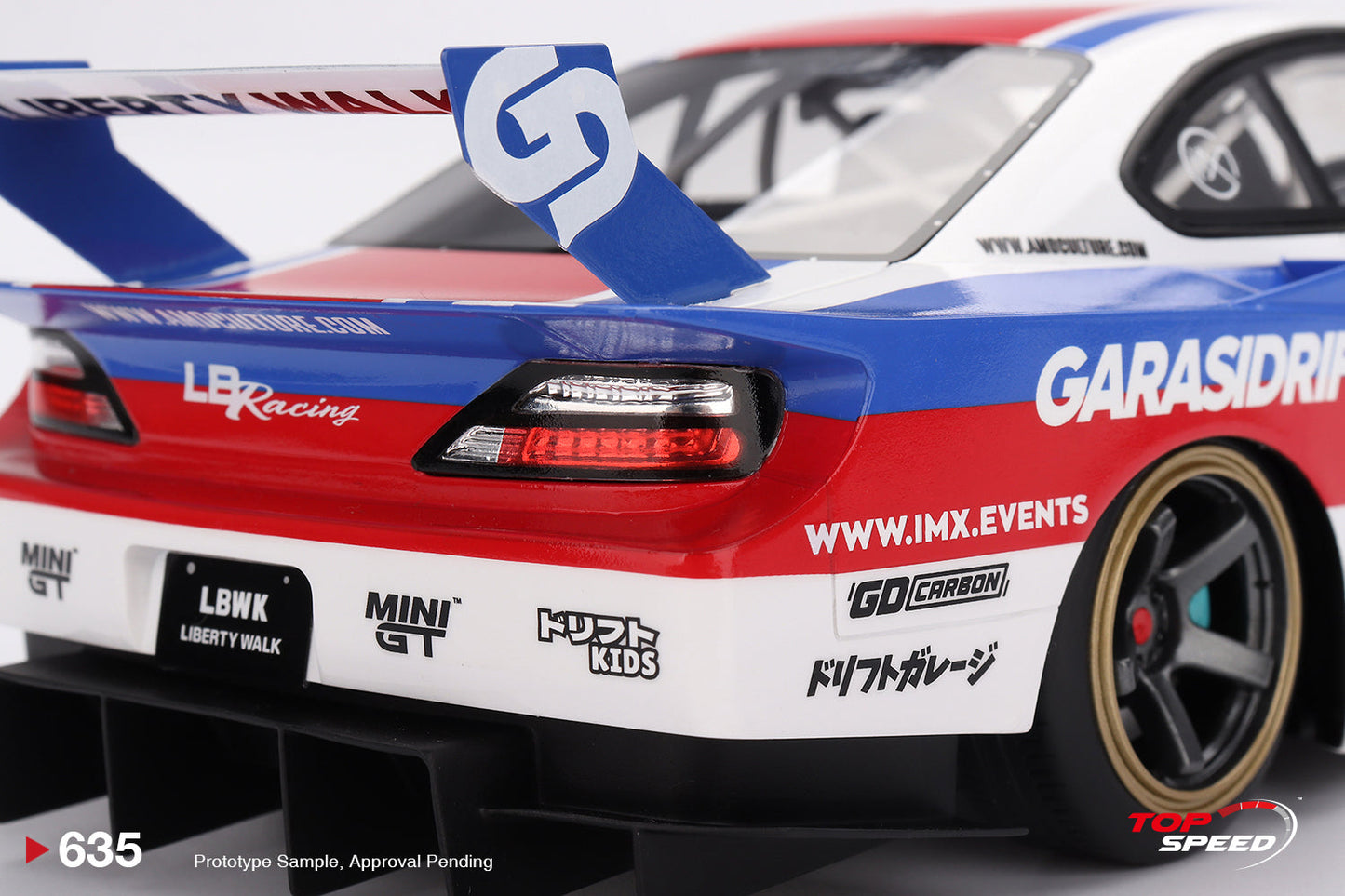 Topspeed Nissan LB-Super Silhouette S15 SILVIA Garasidrift LBWK 2025 White 1:18