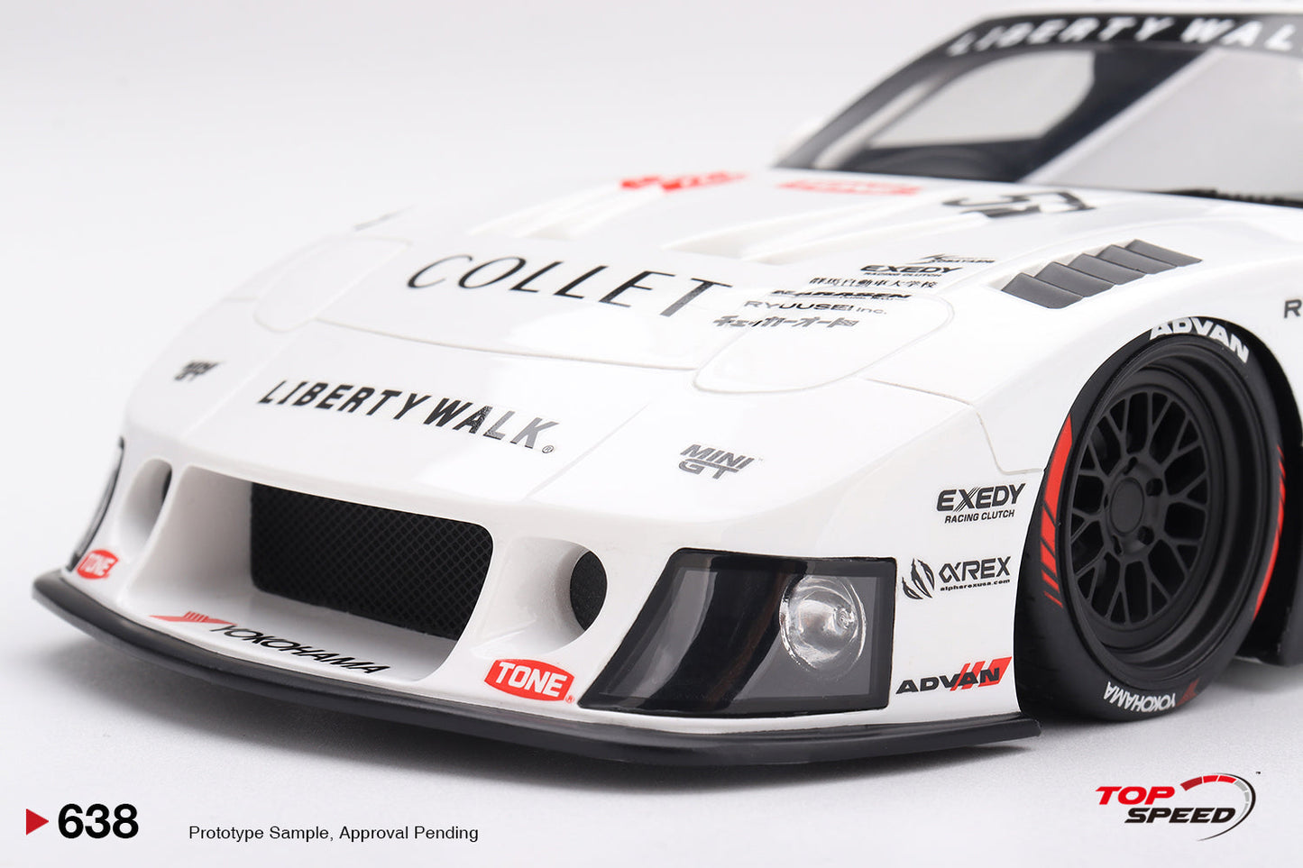 Topspeed Mazda RX-7 FD RS #58 LB-Hinomaru LBWK 2025 White 1:18