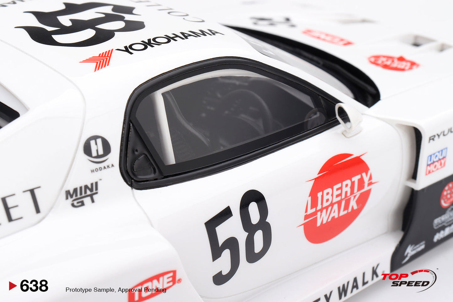 Topspeed Mazda RX-7 FD RS #58 LB-Hinomaru LBWK 2025 White 1:18