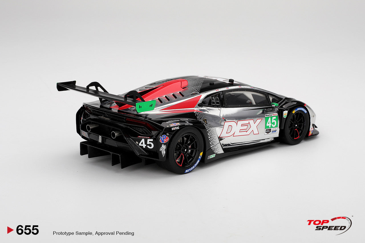Topspeed Lamborghini Huracan GT3 EVO2 #45 DEX Wayne Taylor Racing IMSA 2025 Daytona 24hrs 1:18