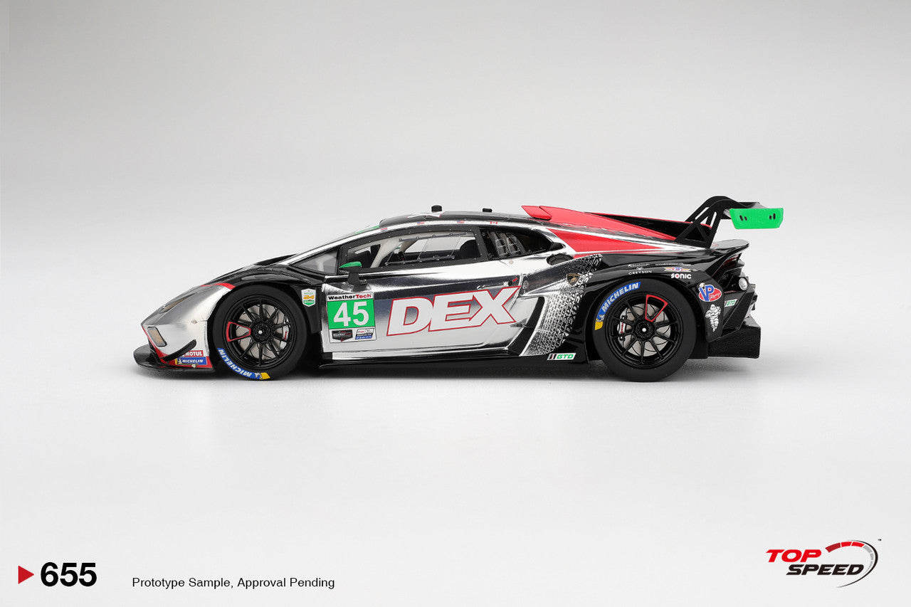 Topspeed Lamborghini Huracan GT3 EVO2 #45 DEX Wayne Taylor Racing IMSA 2025 Daytona 24hrs 1:18