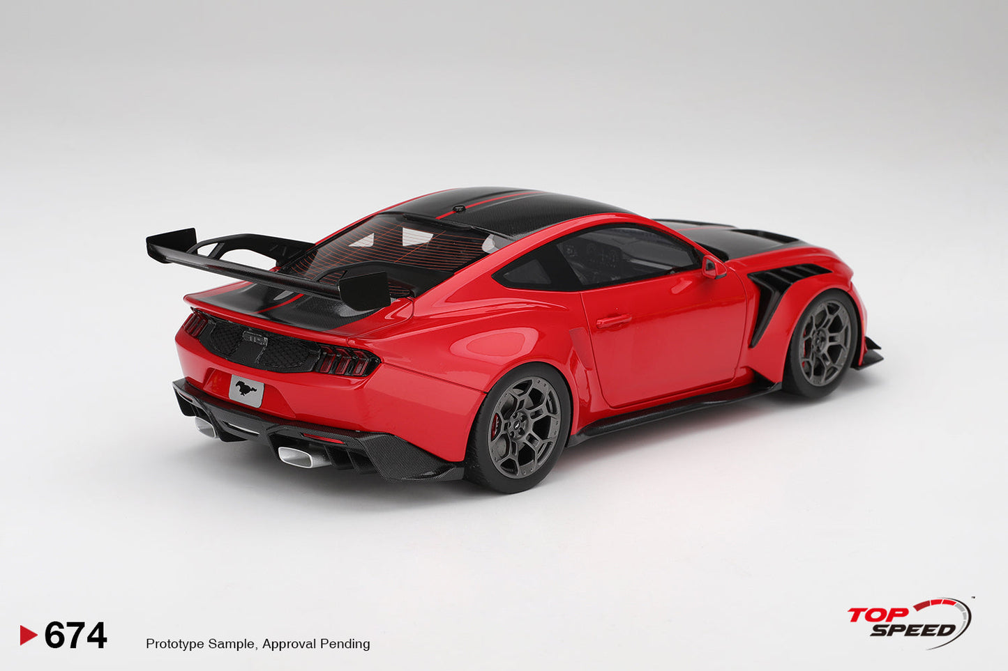 Topspeed 2025 Ford Mustang GTD Race Red 1:18