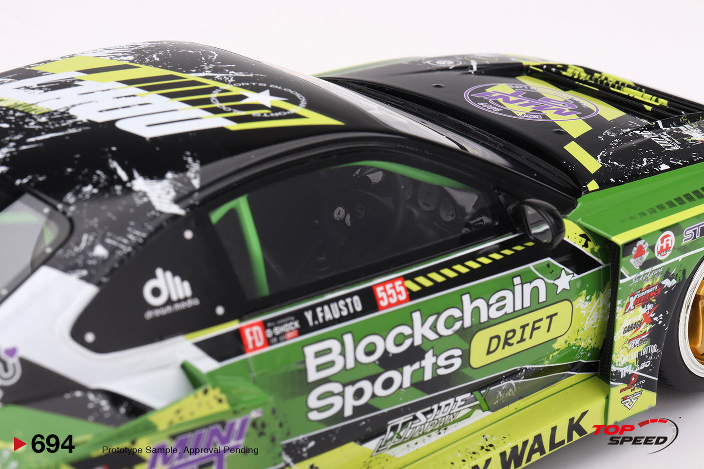 Topspeed Nissan LB-Super Silhouette S15 Silvia #555 V2 2024 Formula Drift Japan Green 1:18