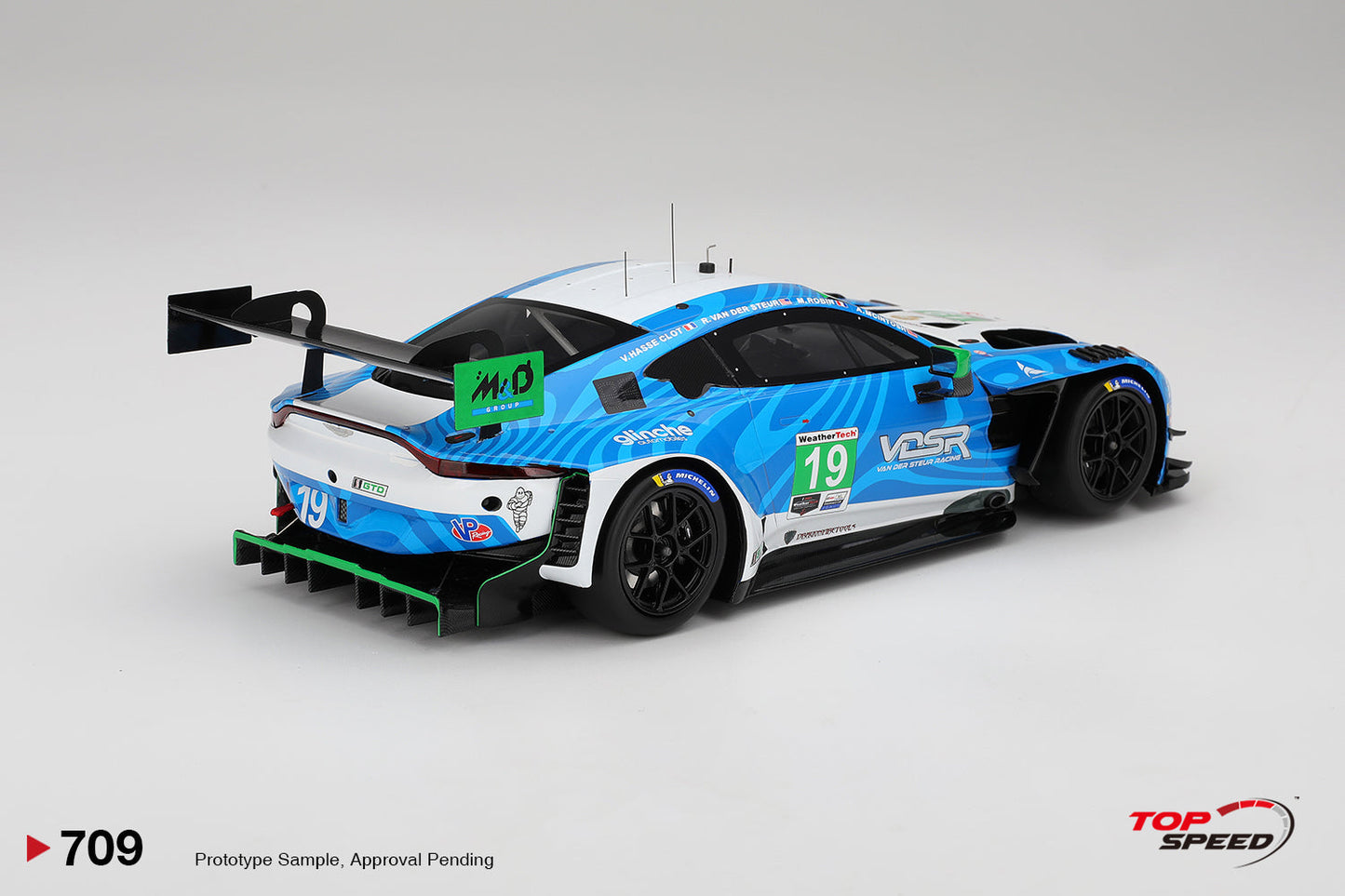 Topspeed Aston Martin Vantage GT3 EVO #19 van der Steur Racing 2025 IMSA Daytona 24hrs 1:18