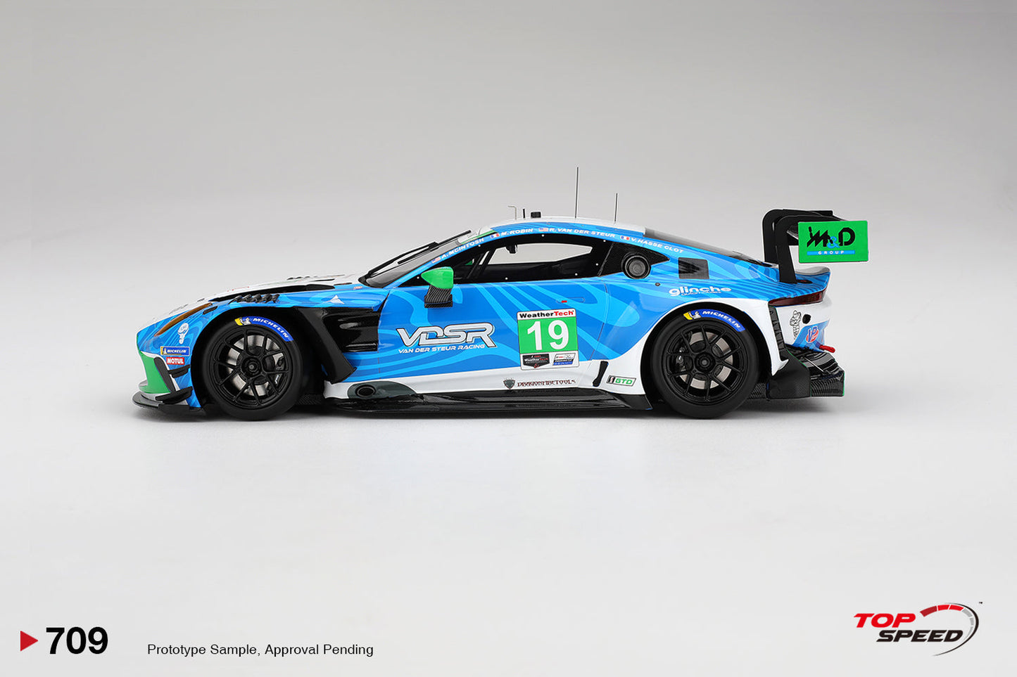Topspeed Aston Martin Vantage GT3 EVO #19 van der Steur Racing 2025 IMSA Daytona 24hrs 1:18