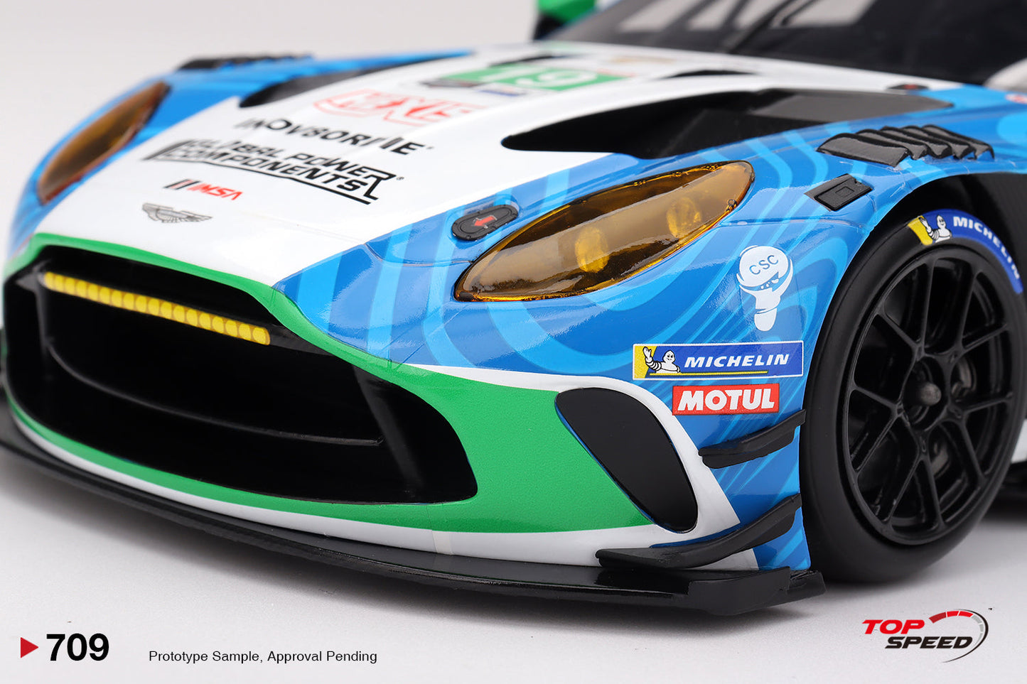 Topspeed Aston Martin Vantage GT3 EVO #19 van der Steur Racing 2025 IMSA Daytona 24hrs 1:18