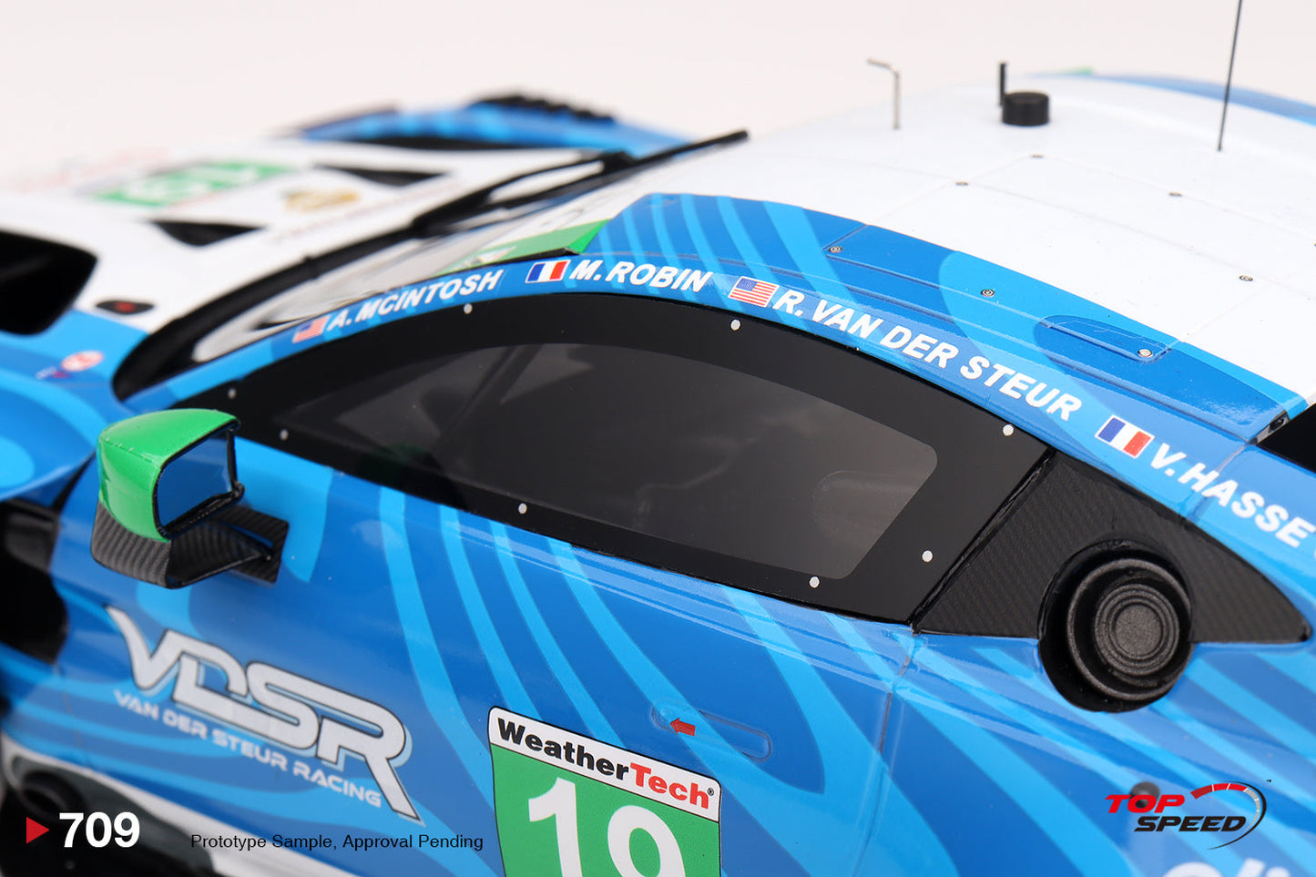 Topspeed Aston Martin Vantage GT3 EVO #19 van der Steur Racing 2025 IMSA Daytona 24hrs 1:18