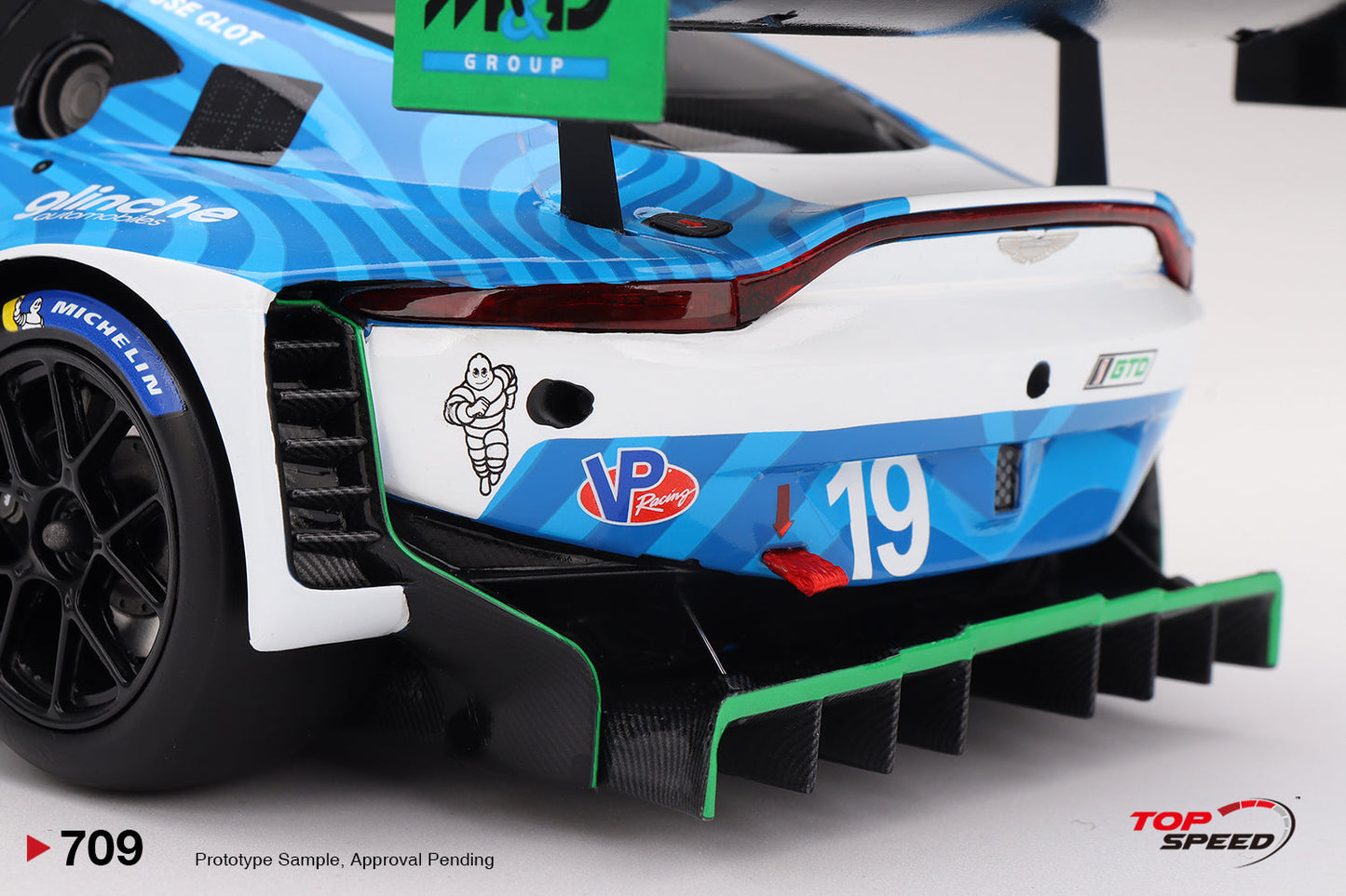 Topspeed Aston Martin Vantage GT3 EVO #19 van der Steur Racing 2025 IMSA Daytona 24hrs 1:18