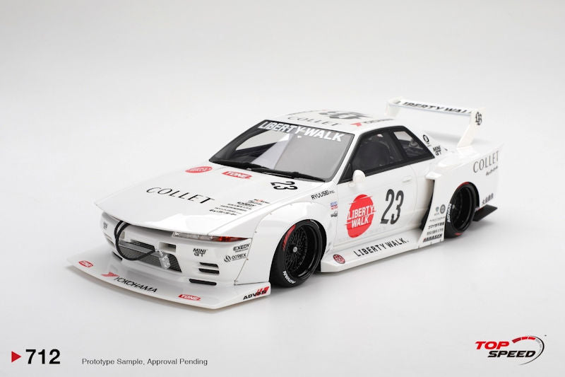 Topspeed Nissan GT-R R32 Kaido Works LB-Hinomaru White 1:18