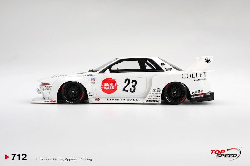 Topspeed Nissan GT-R R32 Kaido Works LB-Hinomaru White 1:18