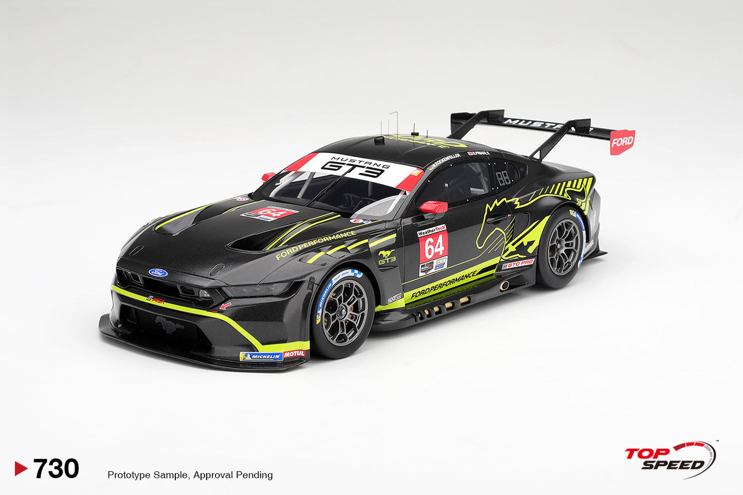 Topspeed Ford Mustang GT3 #64 Ford Multimatic 2nd 2026 IMSA Michelin GT Challenge at VIR 1:18