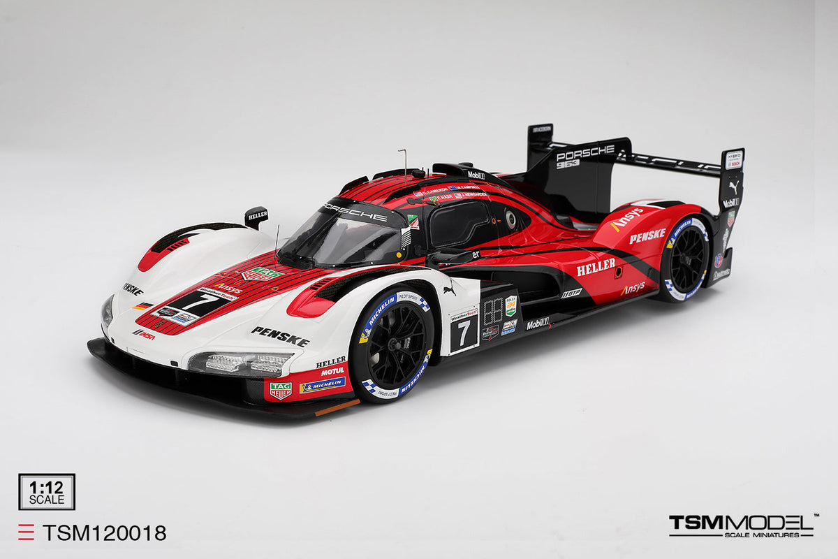 STM Diecast Topspeed Porsche 963 #7 Penske Motorsport IMSA 2024 Daytona 24Hrs Winner Red 1:12