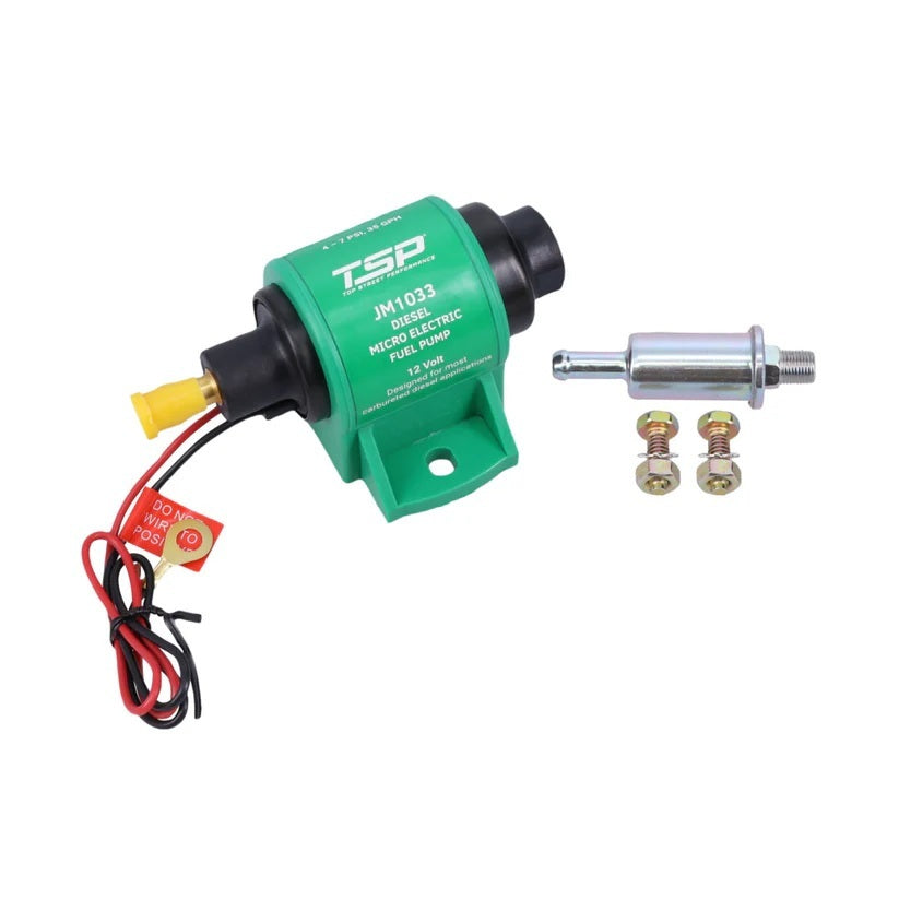 Micro Electric Fuel Pump w/Filter 35GPH 4-7psi - JM1033