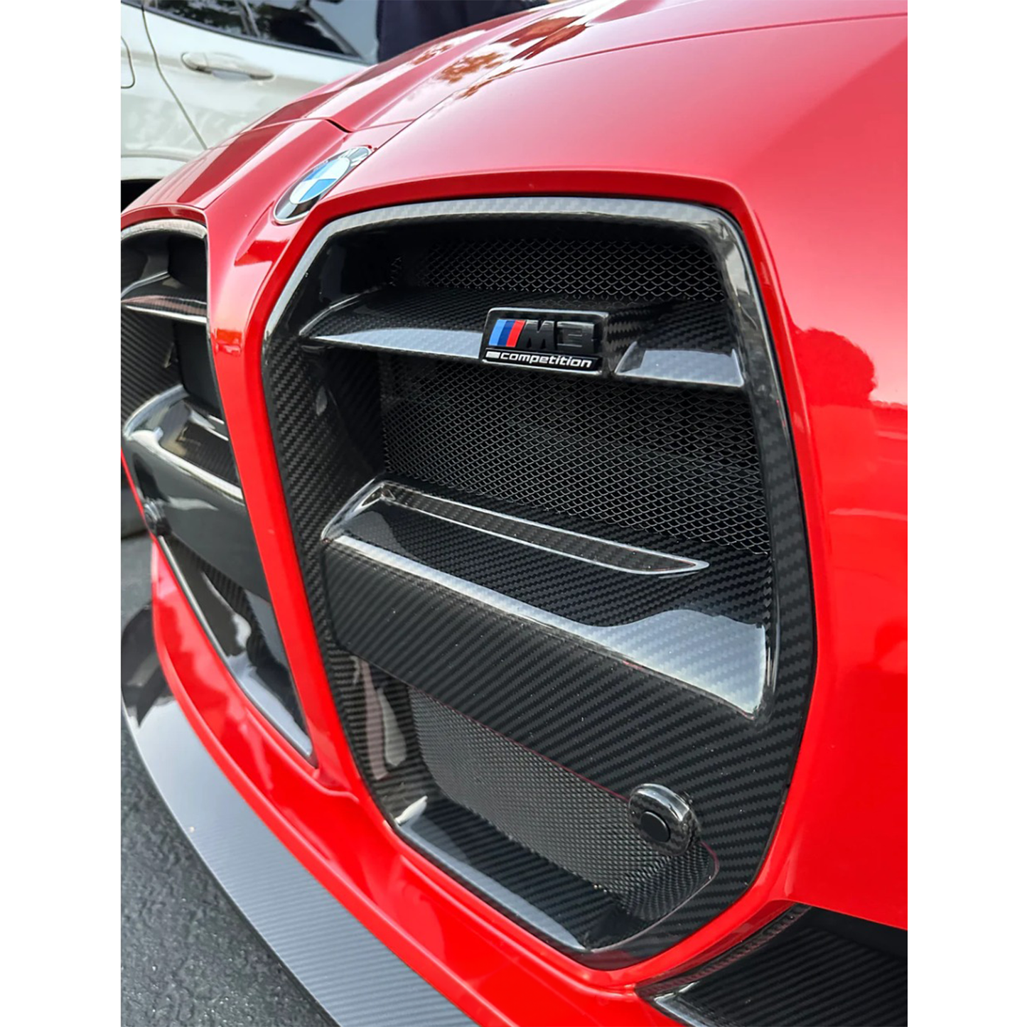 VR Style Carbon Fiber Front Grille Replacement Set for BMW G80 M3 G82 G83 M4