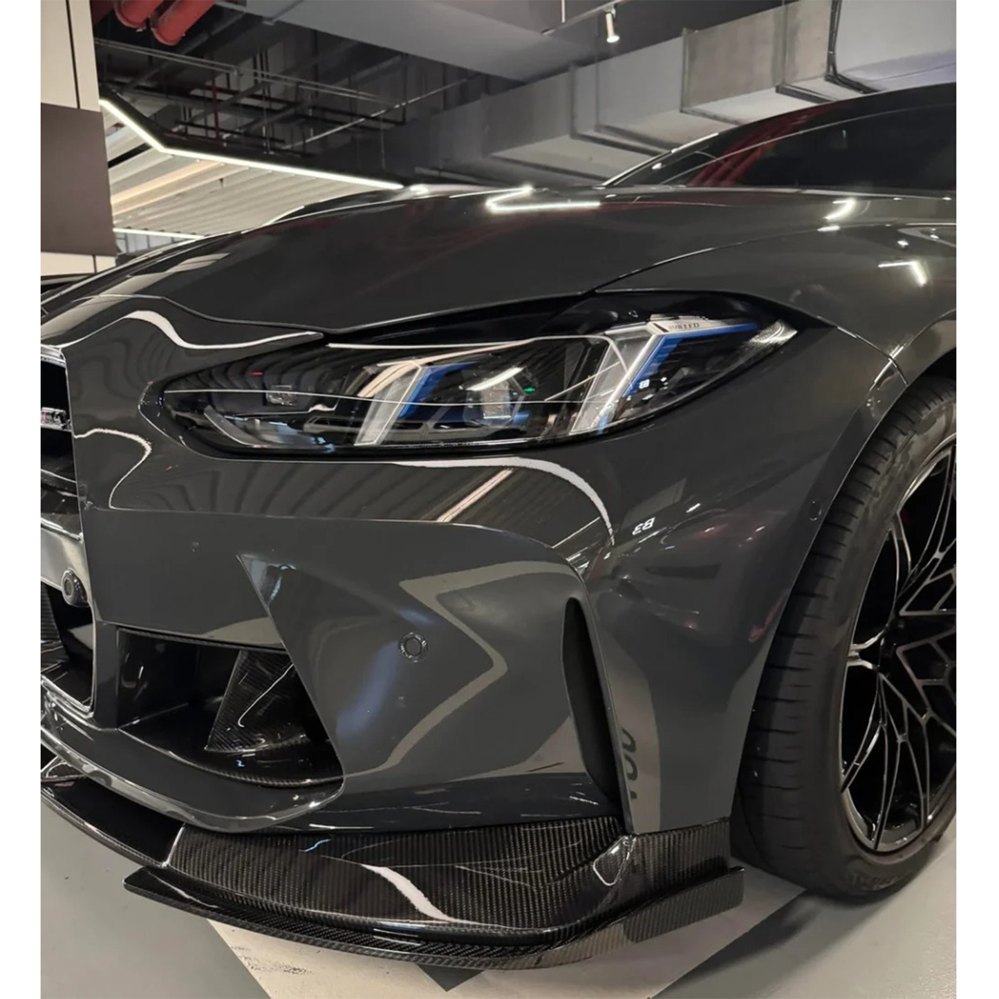 3D Style Dry Carbon Fiber Front Lip (OEM Mount) for BMW G80 M3 G82 G83 M4