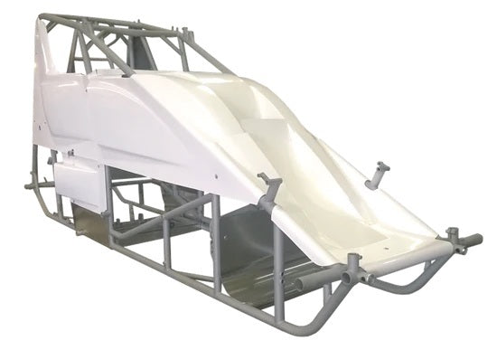 Sprint Car Kit B X-Wedge White Inside Rail Body - SCCH1001872HOPT18