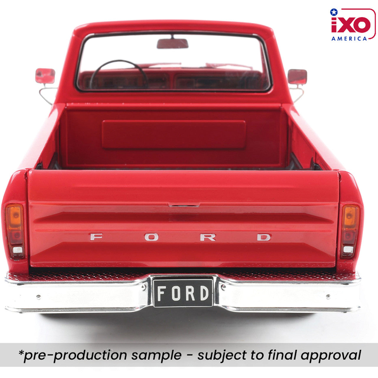 Ixo 1974 Ford F-100 Pickup Truck Candy Apple Red 1:18